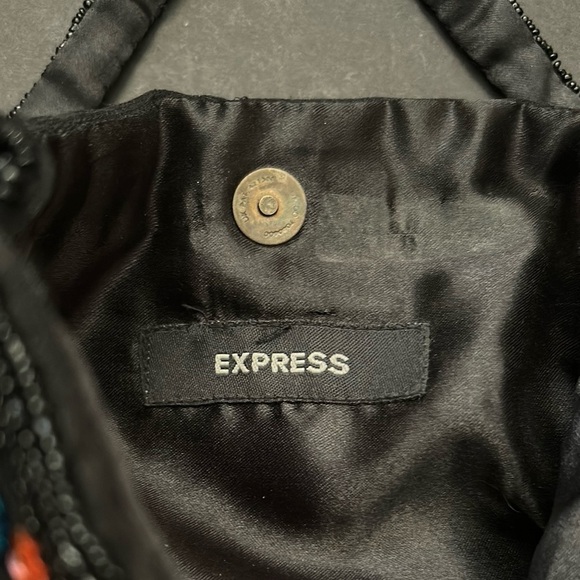 Express 90s Retro Style Black Beaded Women's Bag in Colorful Beads and Sequins - Picture 14 of 14